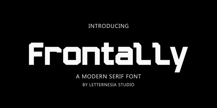 Frontally Font – Display creative asset