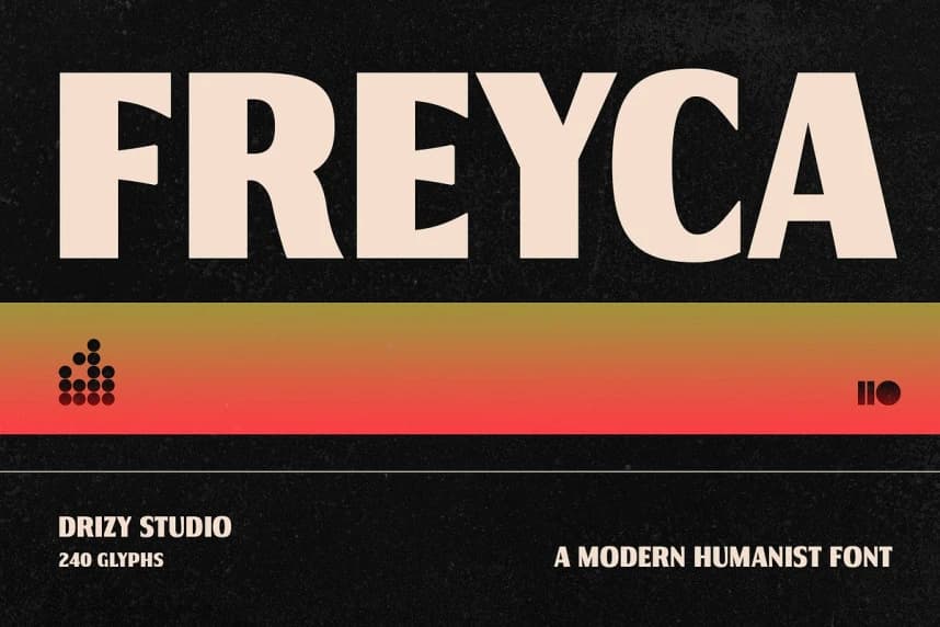 Freyca Font – Display creative asset