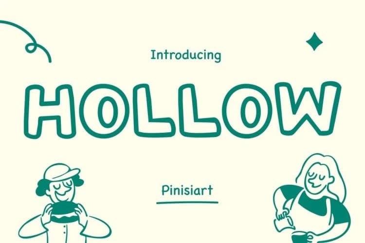 Hollow Playful Font – Display creative asset
