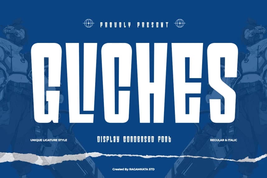 Gliches Font – Display creative asset