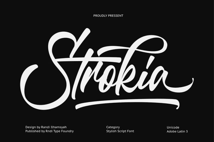 Strokia Script Font – Script creative asset