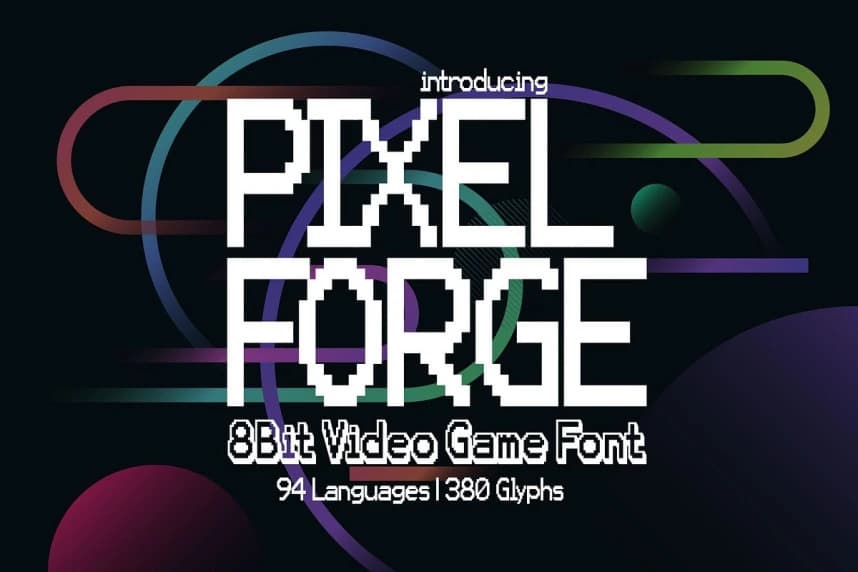 Pixel Forge Font – Display creative asset