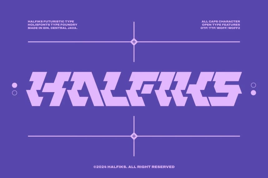 Halfiks Futuristic Font – Display creative asset