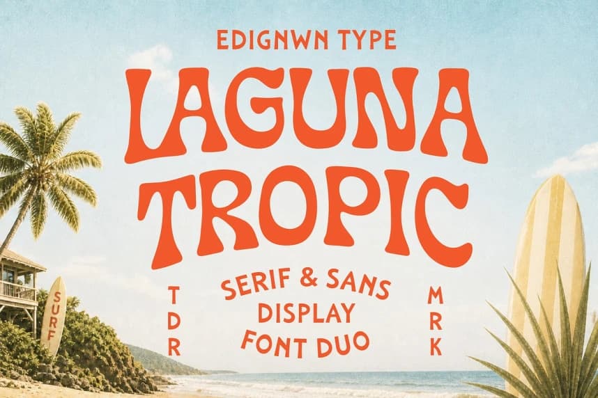 Laguna Tropic Font – Display creative asset