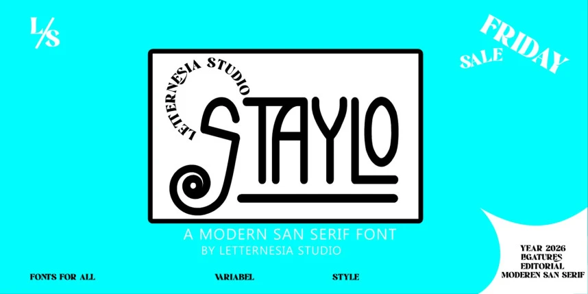 Staylo Font – Display creative asset