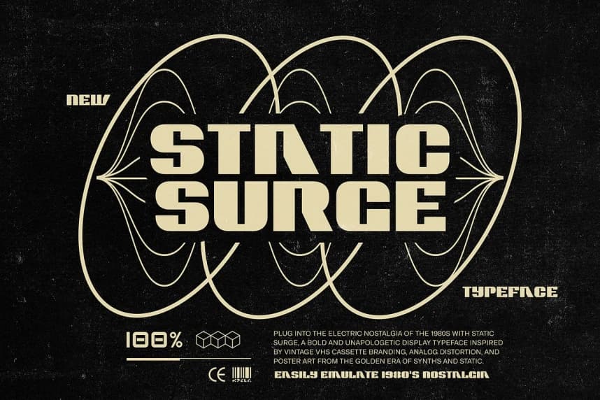 Static Surge Font – Display creative asset