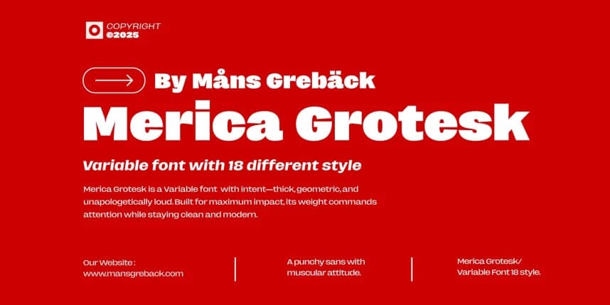 Merica Grotesk Font Family – Sans Serif creative asset