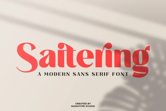 Saitering Font – Display creative asset
