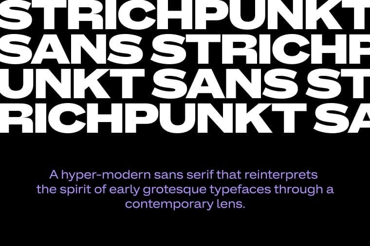 Strichpunkt Sans Font – Display creative asset