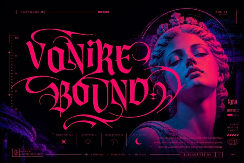 Vonire Bound Font – Display creative asset
