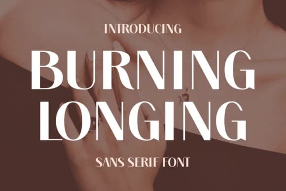Burning Longing Font – Display creative asset