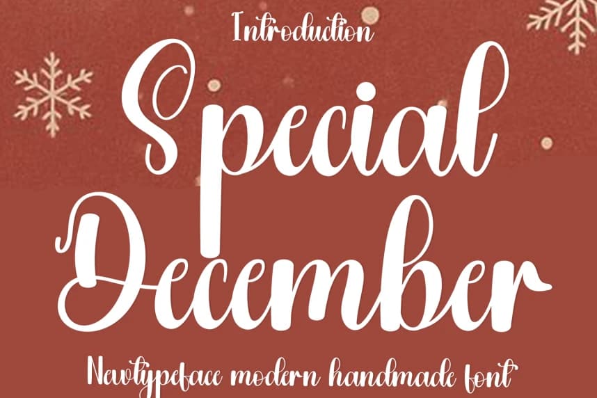 Special December Script Font – Handwritten creative asset