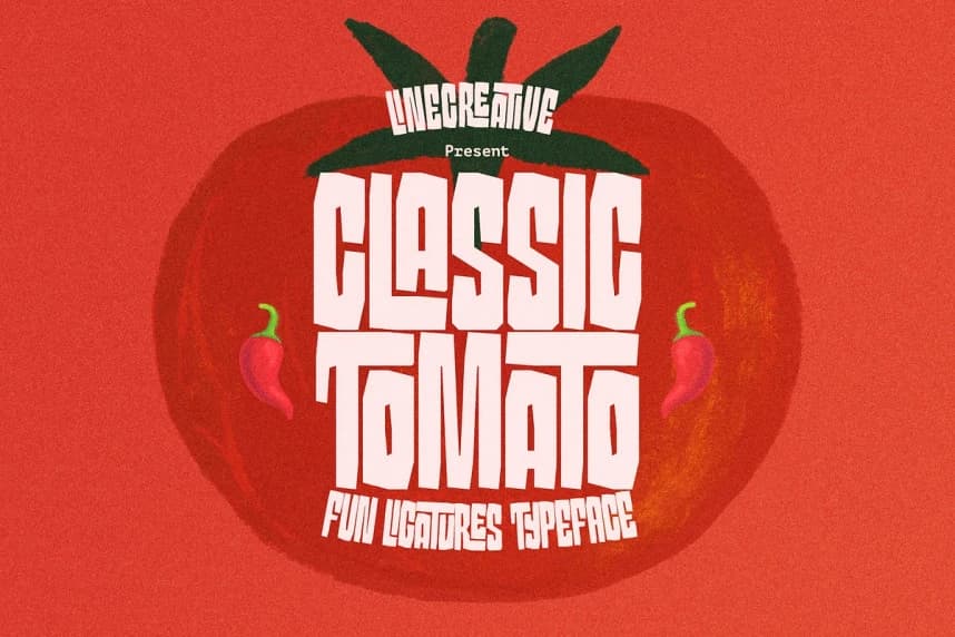Classic Tomato Font – Display creative asset