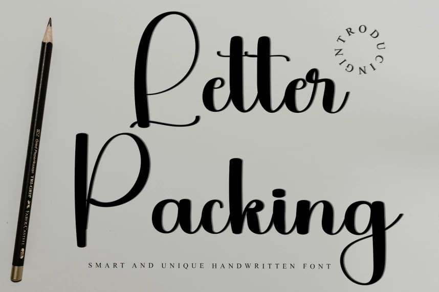 Letter Packing Script Font – Handwritten creative asset