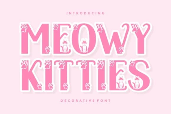 Meowy Kitties Font – Display creative asset