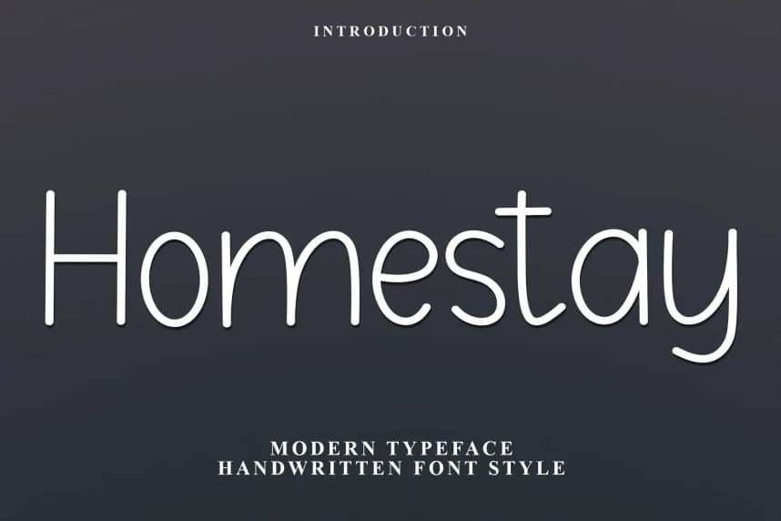 Homestay Handmade Font – Display creative asset