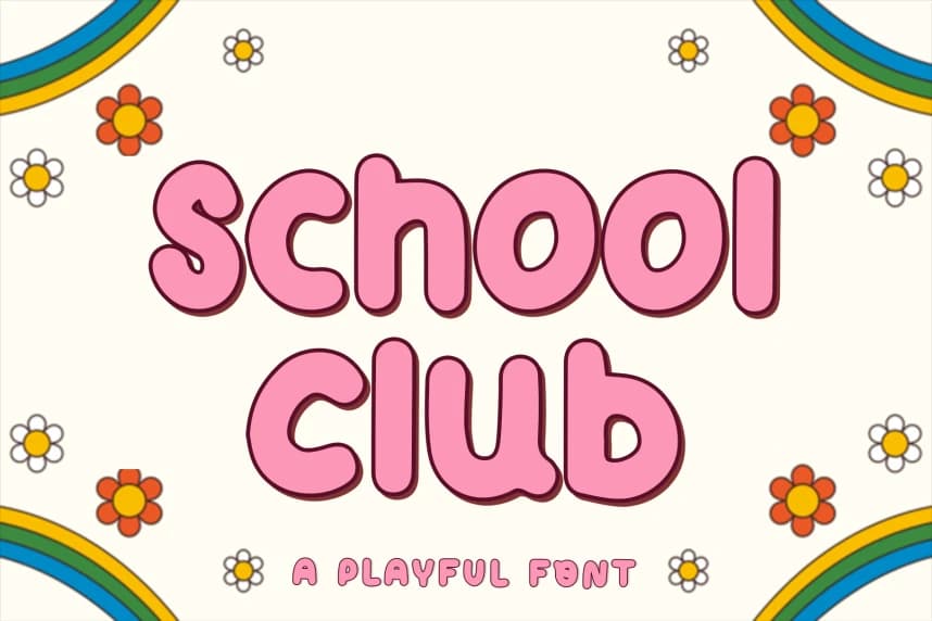 School Club Script Font – Display creative asset