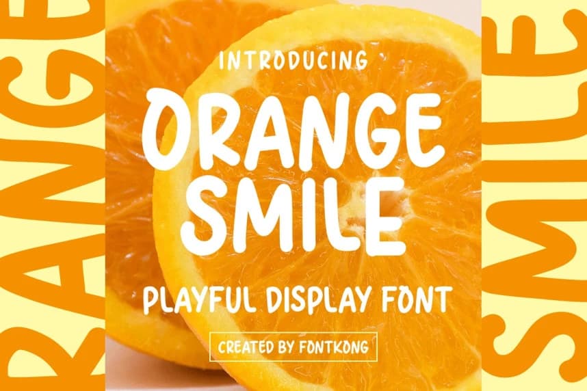 Orange Smile Font – Display creative asset