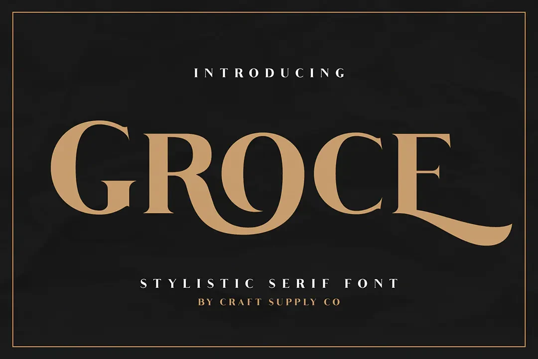 Groce – Stylistic Serif Font – Serif creative asset
