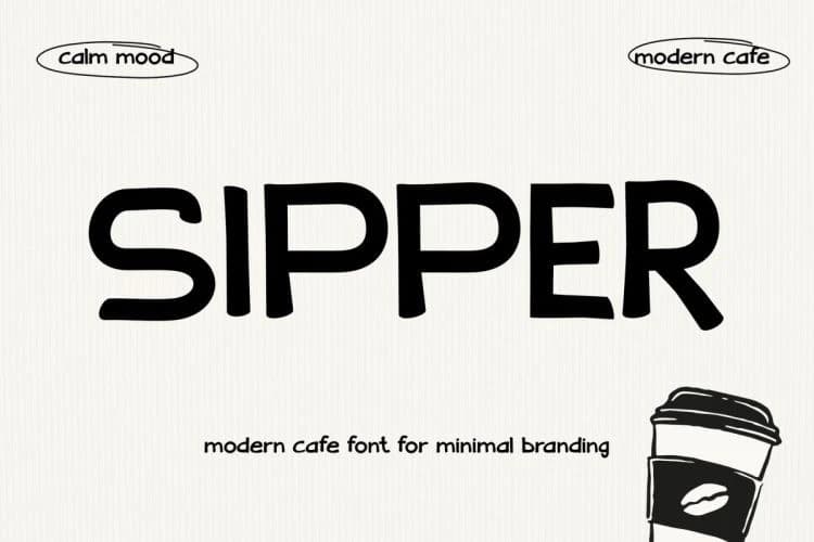 Sipper Playful Font – Display creative asset