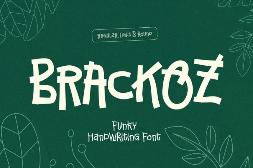 Brackoz Funky Font – Display creative asset