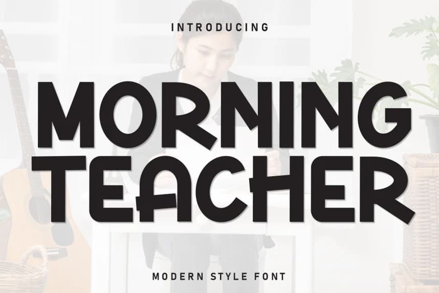 Morning Teacher Playful Font – Display creative asset