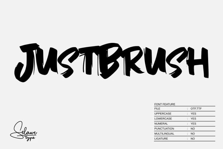 JustBrush Font – Display creative asset