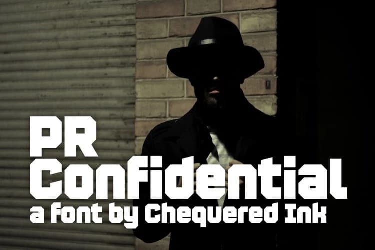 PR Confidential Font – Display creative asset