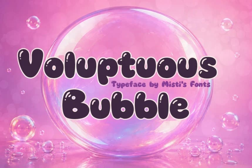 Voluptuous Bubble Font – Display creative asset