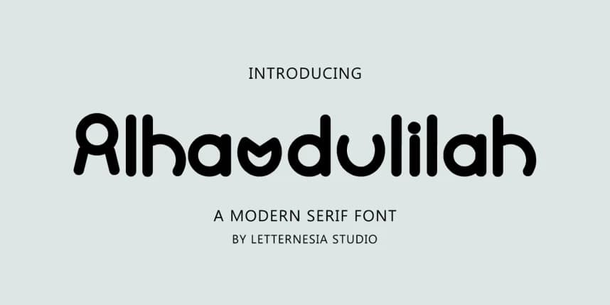 Alhamdulilah Display Font – Display creative asset