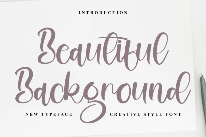 Beautiful Background – Elegant Handwritten Font – Handwritten creative asset