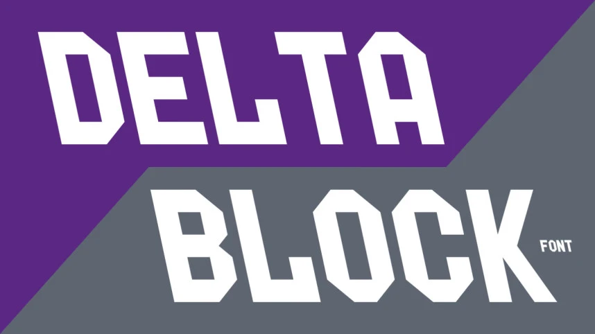 Delta Block Font – Display creative asset