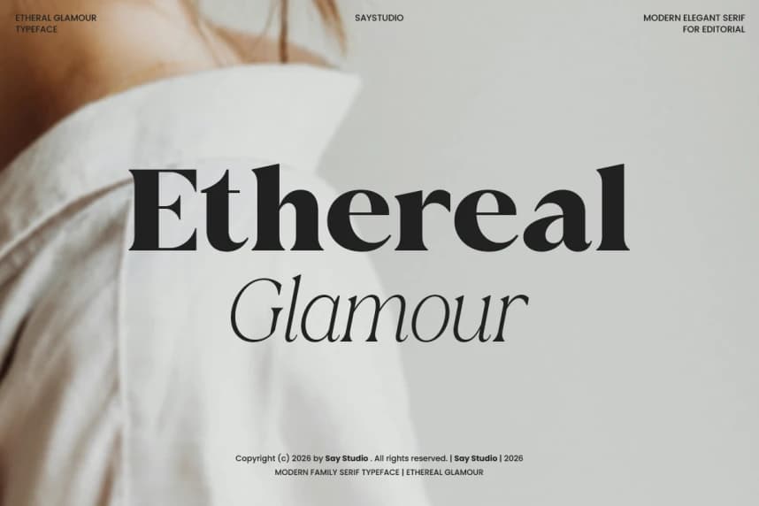 Ethereal Glamour Font – Display creative asset
