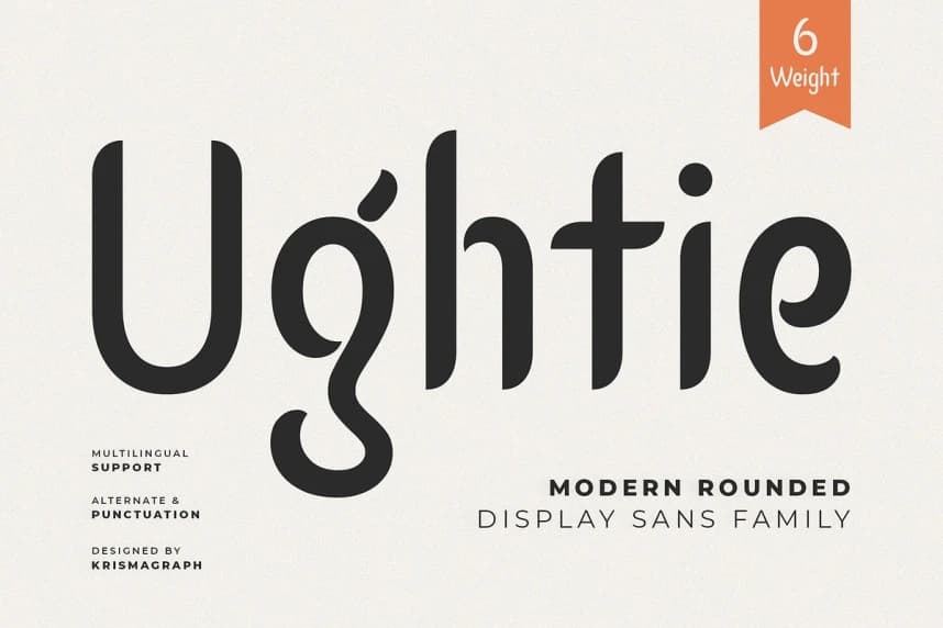 Ughtie Font – Display creative asset