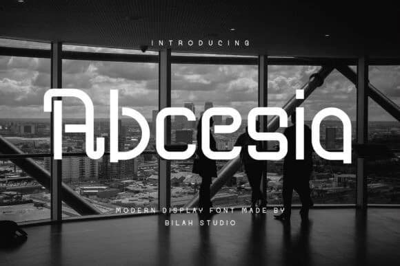 Abcesia Font – Display creative asset