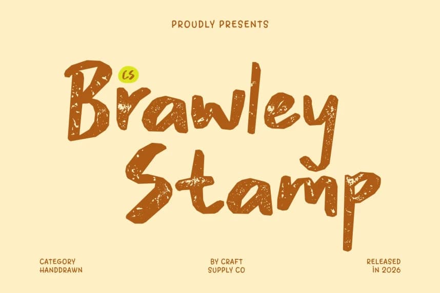 CS Brawley Stamp Font – Display creative asset