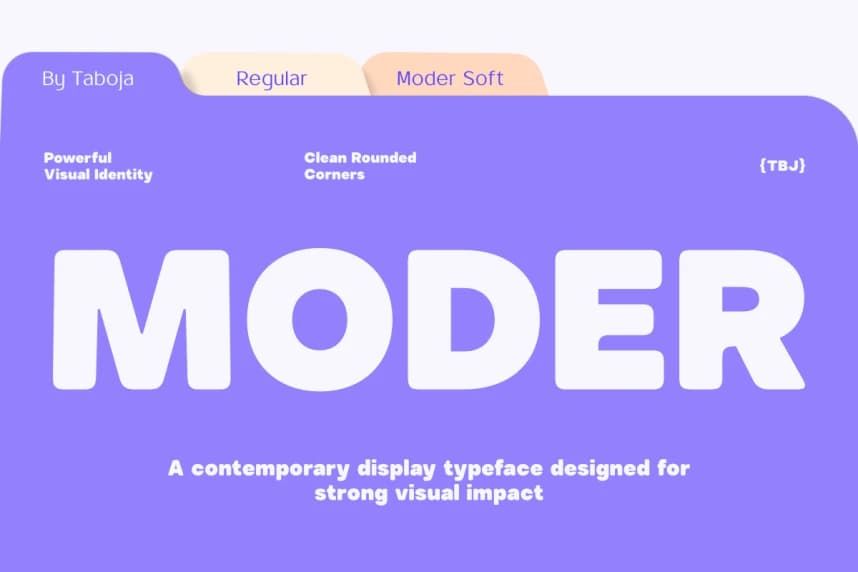 Moder Font – Display creative asset