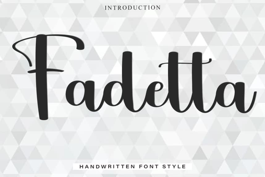Fadetta Script Font – Handwritten creative asset