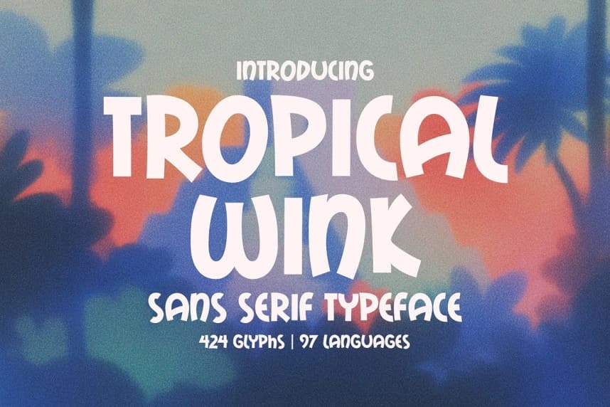 Tropical Wink Font – Display creative asset