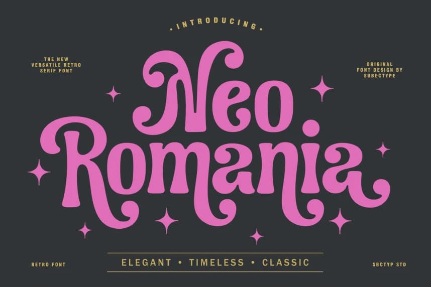 Neo Romania Font – Display creative asset