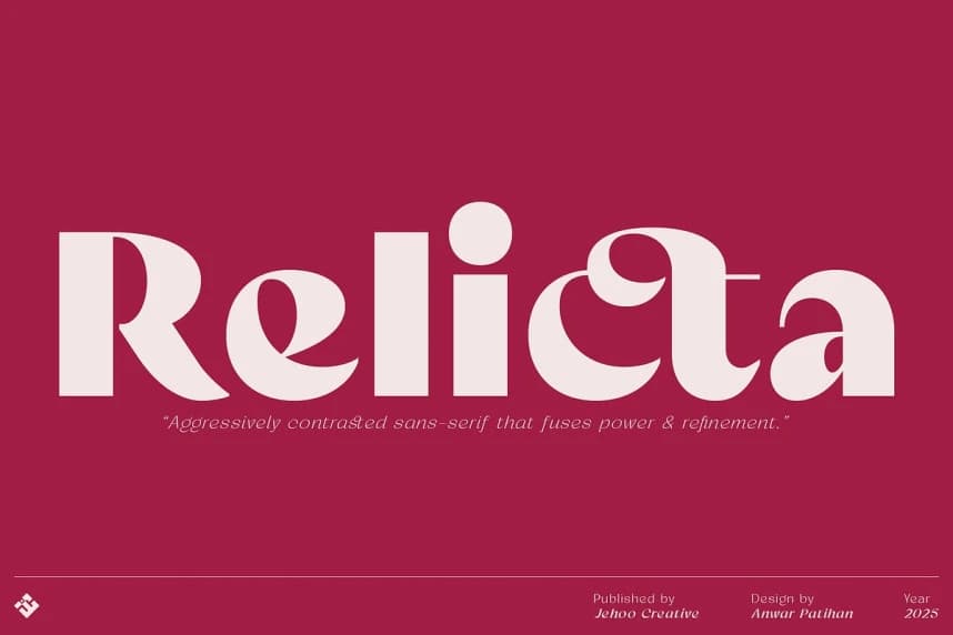 Relicta Font – Display creative asset