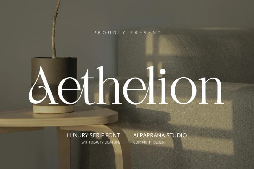 Aethelion – Serif Font – Serif creative asset