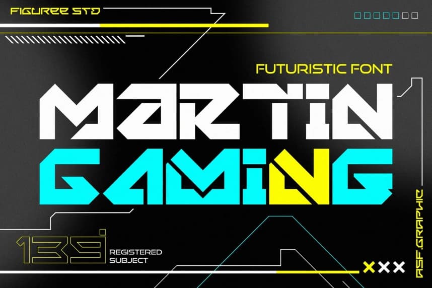 Martin Gaming Font – Display creative asset