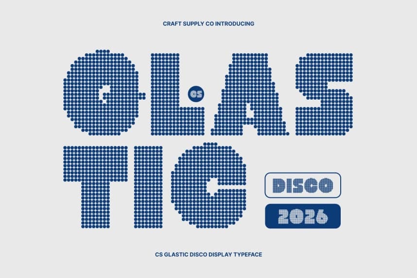 CS Glastic Disco Font – Display creative asset
