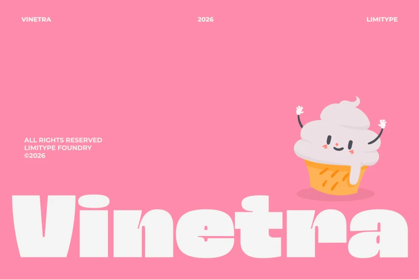 Vinetra – Bold Font – Display creative asset