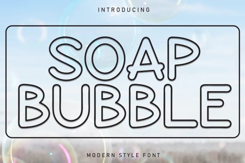 Soap Bubble display Font – Display creative asset
