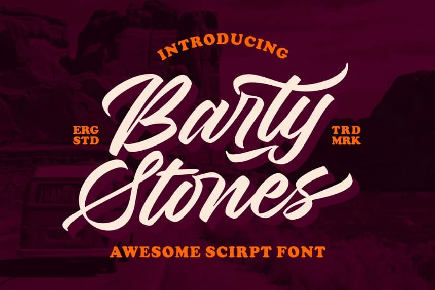 Barty Stones Font – Script creative asset