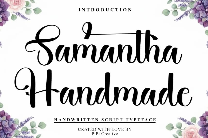Samantha Handmade Font – Handwritten creative asset