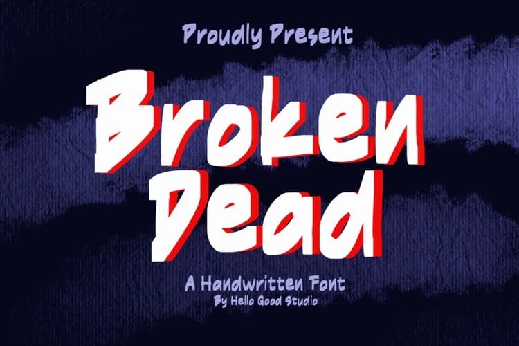 Broken Dead Font – Display creative asset