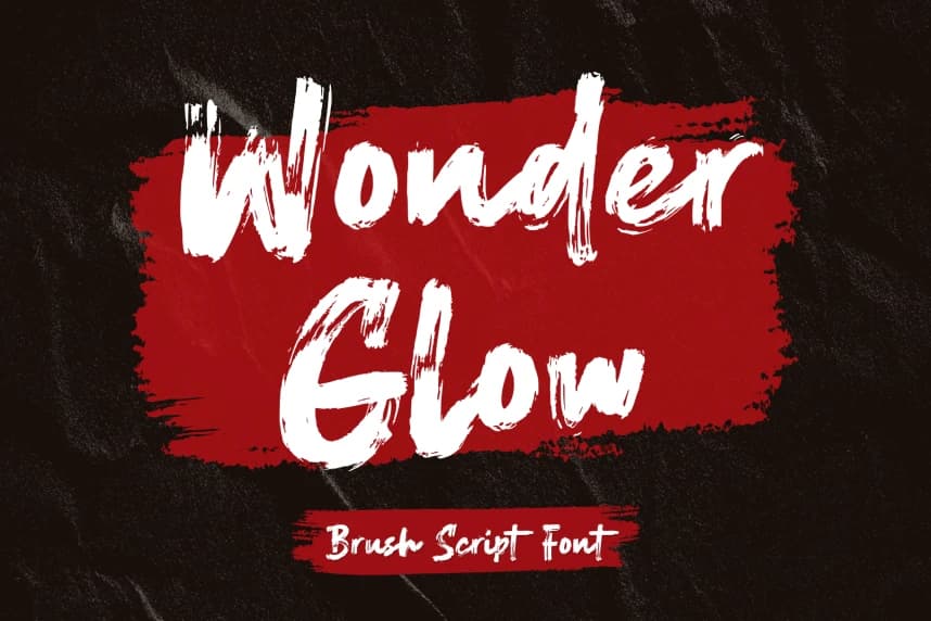 Wonder Glow – Brush Script Font – Handwritten creative asset
